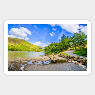 Buttermere Panorama With Driftwood Sticker